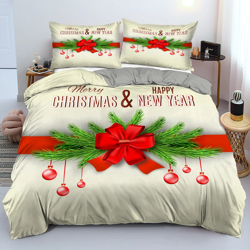 Merry Christmas Bedding Set King Queen Full Twin Size Kids Cartoon Duvet Cover Snow Comforter Cover 2_3pcs Polyester Quilt Cover
Merry Christmas Bedding Set King Queen Full Twin Size Kids Cartoon Duvet Cover Snow Comforter Cover 2_3pcs Polyester Quilt Cover