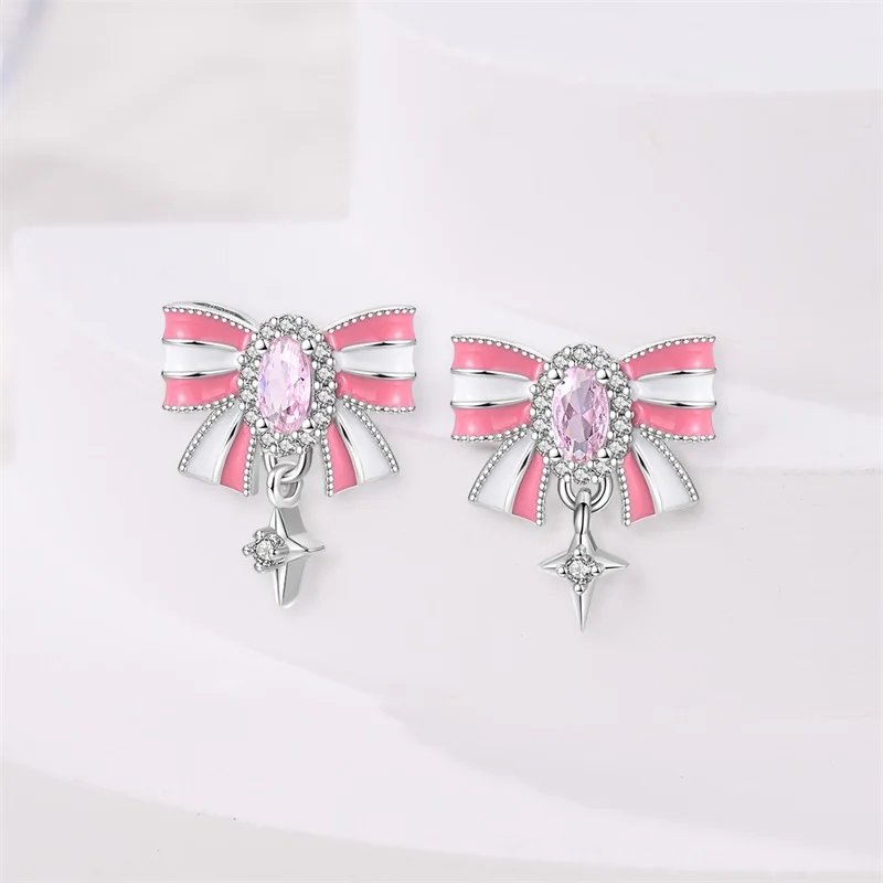 Women's 925 Sterling Silver Bow Princess Powder Sparkling Zircon Trendy Earrings Fit For Wedding Party Exquisite Jewelry 35 Mallzona S4dbf24ca80c94889b6b2af3eebea9e71o Women's 925 Sterling Silver Bow Princess Powder Sparkling Zircon Trendy Earrings Fit For Wedding Party Exquisite Jewelry Mallzona