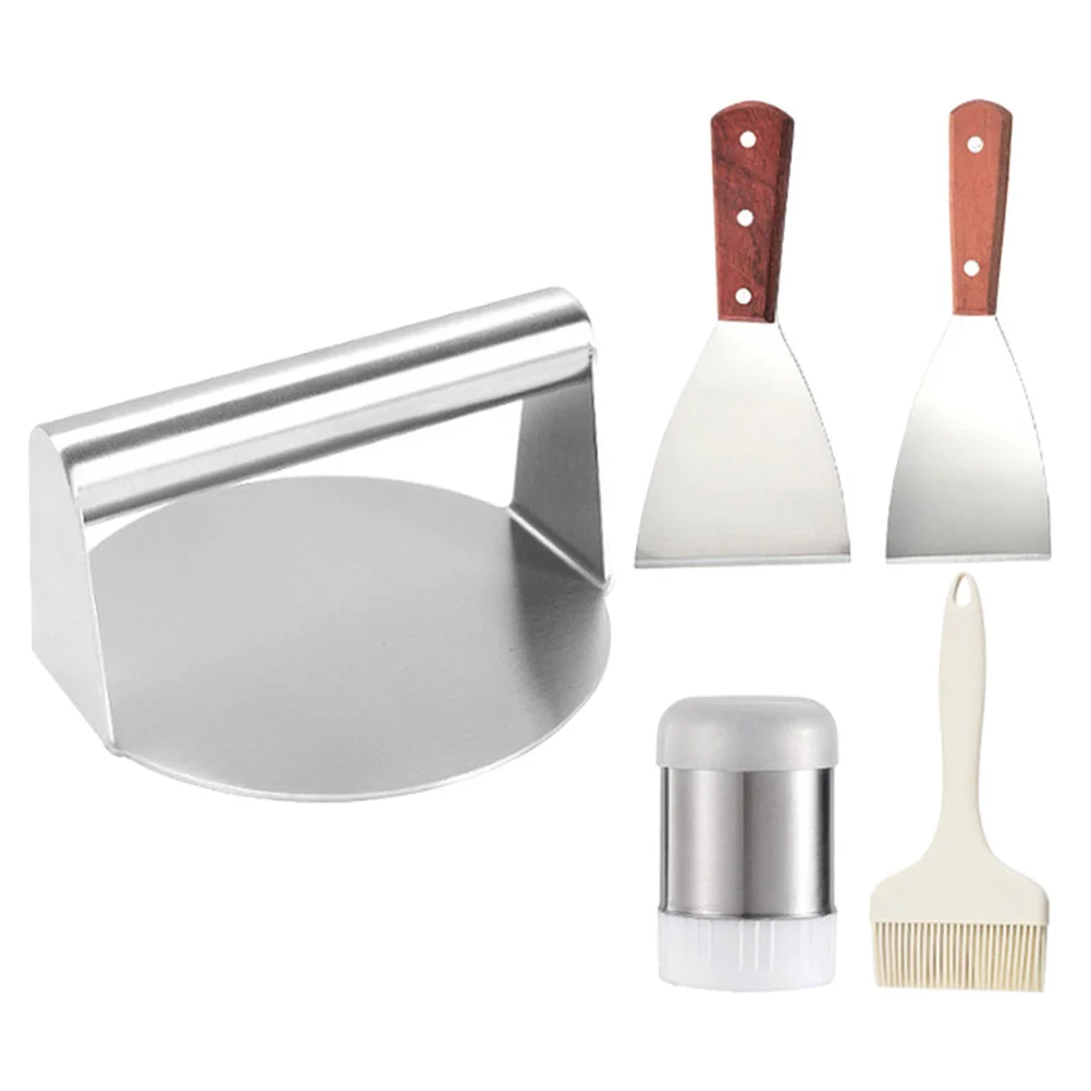 Stainless Steel Meat Press Grilling Accessories Barbecue Suite Pie Spatula Handle Burger Mold
Stainless Steel Meat Press Grilling Accessories Barbecue Suite Pie Spatula Handle Burger Mold