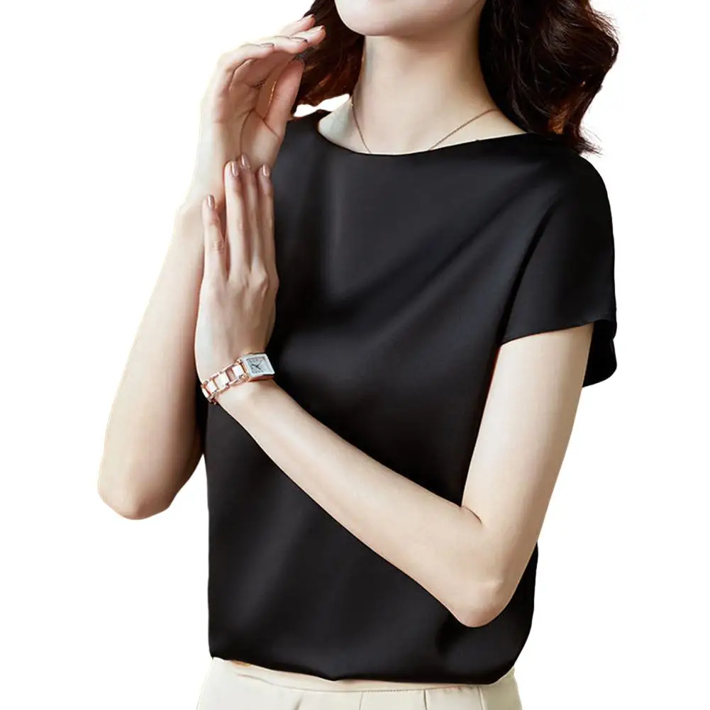 Summer Fashion Temperament Irregular Solid Color O-neck Short Sleeve T-Shirt Ladies Fashionable Elegant Loose Pullover Top Tee
Summer Fashion Temperament Irregular Solid Color O-neck Short Sleeve T-Shirt Ladies Fashionable Elegant Loose Pullover Top Tee