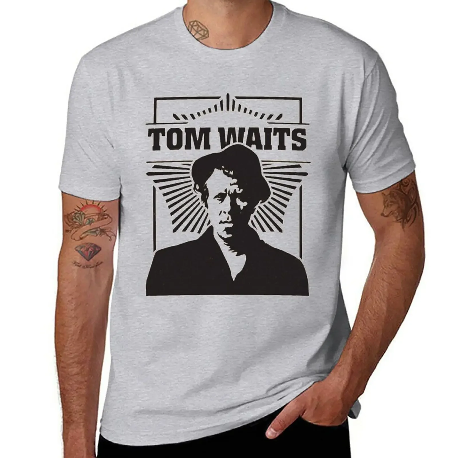 

Мужская футболка с принтом Tom Waits, летняя футболка с графическим рисунком