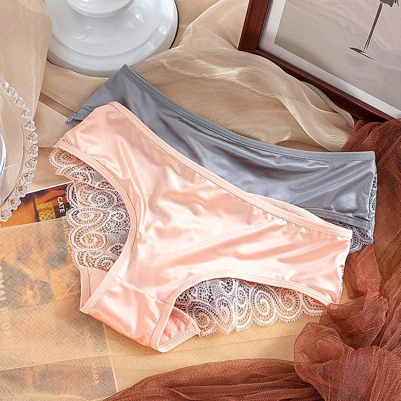 Women Thin Spaghetti Strap Satin Panties Lace Briefs Mid Waist Hollow Out Solid Color Breathable Bowknot Sexy Seamless
Women Thin Spaghetti Strap Satin Panties Lace Briefs Mid Waist Hollow Out Solid Color Breathable Bowknot Sexy Seamless