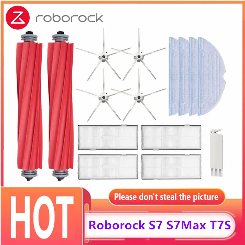 Фильтр НЕРА Xiaomi Roborock S7/S70/S7Max/T7S/T7S Plus, насадка на швабру, основная и боковая щетки, аксессуары для робота-пылесоса
Фильтр НЕРА Xiaomi Roborock S7/S70/S7Max/T7S/T7S Plus, насадка на швабру, основная и боковая щетки, аксессуары для робота-пылесоса