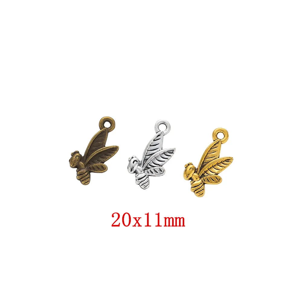 

80pcs bee Craft Supplies Charms Pendants for DIY Crafting Jewelry Findings Making Accessory 179