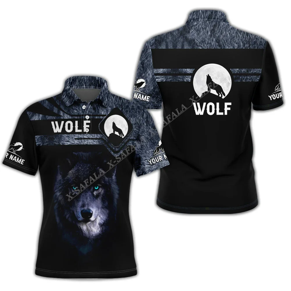 

Night King Wolf Animal Power Custom Name Pattern 3D Printed Men Adult High Quality Polo Sport Shirts Collar Short Sleeve Top Tee