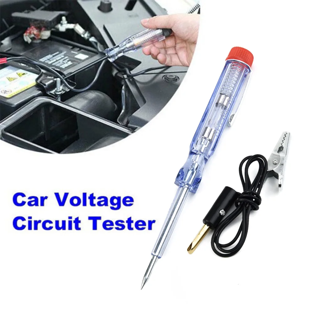 1pcs Car Practical Useful Circuit Tester Car 6/12/24V Test Voltage Light Pen Long Probe Replaceable Continuity Detector
1pcs Car Practical Useful Circuit Tester Car 6/12/24V Test Voltage Light Pen Long Probe Replaceable Continuity Detector