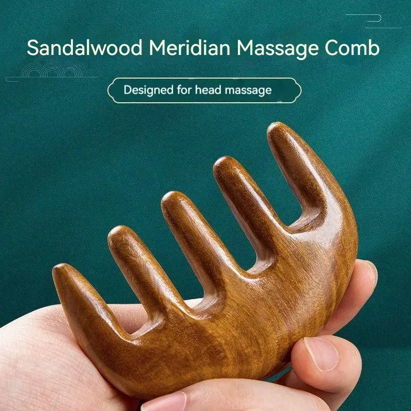 Meridian Massage Comb Five-Tooth Handle Wooden Point Acupuncture Head Comb Wide-Tooth Sandalwood Comb Massage Head Tool
Meridian Massage Comb Five-Tooth Handle Wooden Point Acupuncture Head Comb Wide-Tooth Sandalwood Comb Massage Head Tool