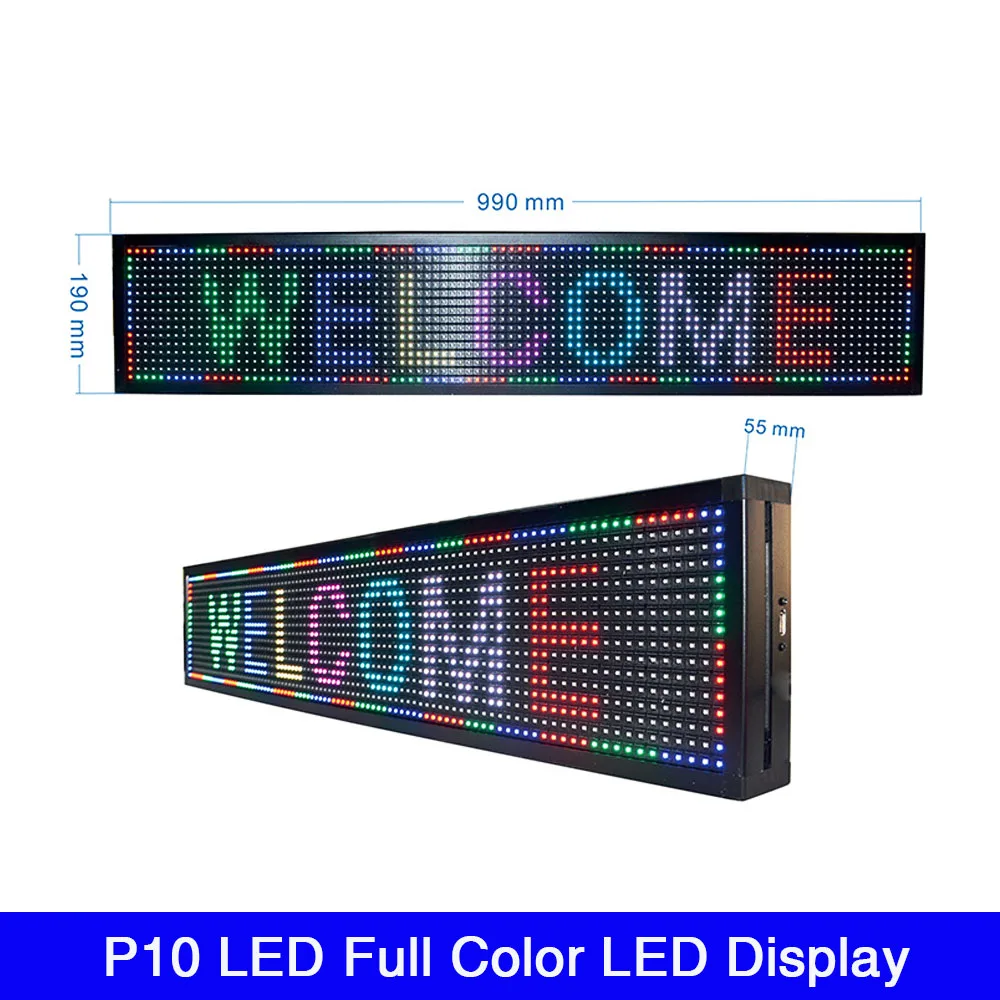 P10 LED Indoor full color led display LED marquee screen scrolling display electronic Suitable for taxis, door stores
P10 LED Indoor full color led display LED marquee screen scrolling display electronic Suitable for taxis, door stores