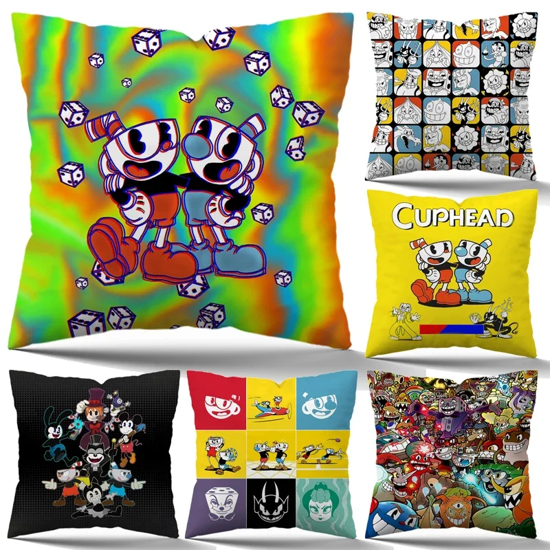 CUPHEAD Pillow Case 45cm Cartoon Print Pillowcover for Living Room Decorative Sofa Cute Cushion Cover Kids Gift No Pillow Insert
CUPHEAD Pillow Case 45cm Cartoon Print Pillowcover for Living Room Decorative Sofa Cute Cushion Cover Kids Gift No Pillow Insert