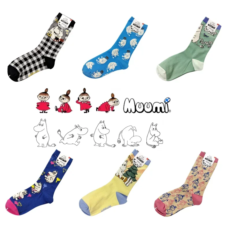 1 пара милых мультяшных персонажей Moomins аниме носки до середины икры Нескользящие Мультяшные хлопковые носки
1 пара милых мультяшных персонажей Moomins аниме носки до середины икры Нескользящие Мультяшные хлопковые носки