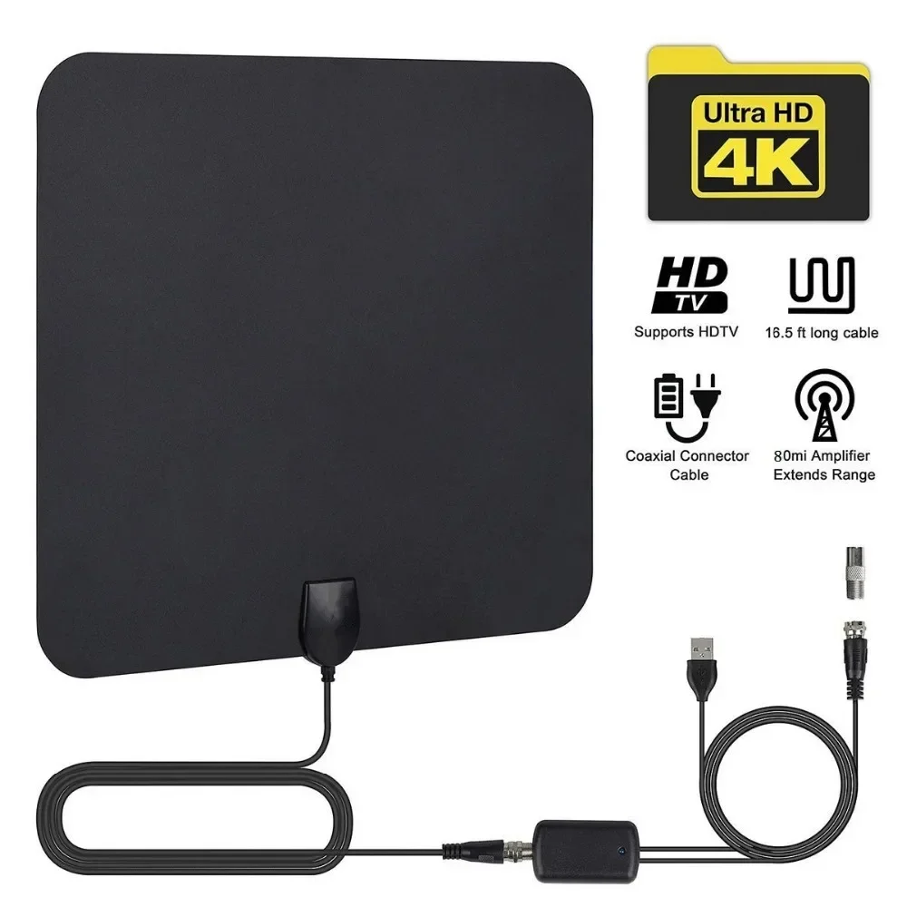 

Indoor Digital TV Antenna HDTV Antena TV Radius Aerial Surf Fox DVB-T2 DVB-T ATSC ISDB TV Interior Antennas Amplifier