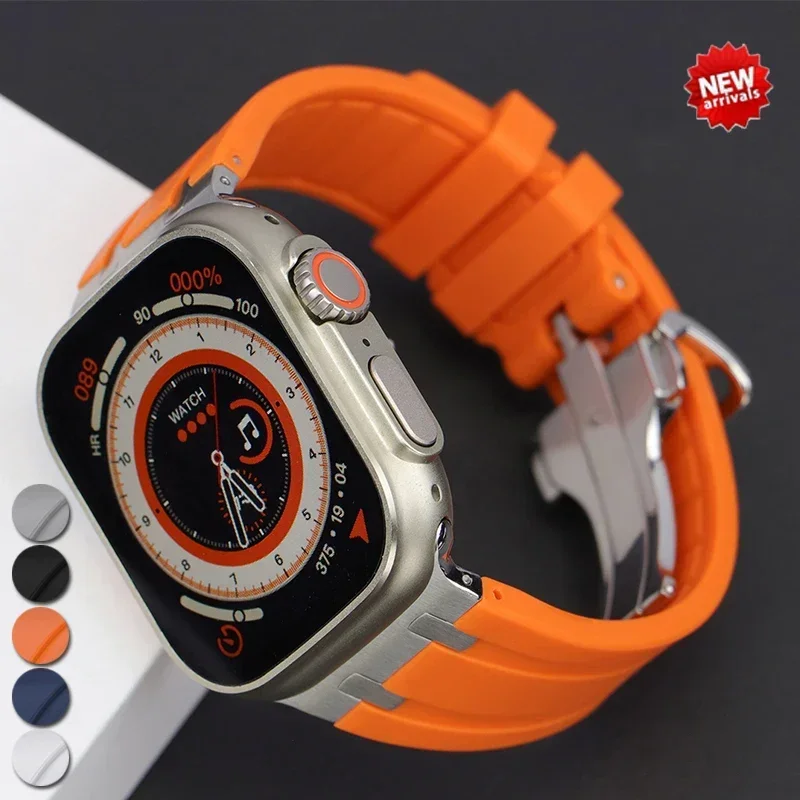 Silicone Strap For Apple Watch Ultra 2 49mm 45mm 44mm 42 41mm 38 Soft Sport Rubber Band For iWatch 8 7 6 5 se 4 3 40mm Bracelet
Silicone Strap For Apple Watch Ultra 2 49mm 45mm 44mm 42 41mm 38 Soft Sport Rubber Band For iWatch 8 7 6 5 se 4 3 40mm Bracelet