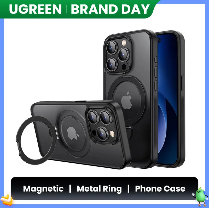 UGREEN Magnetic Ring Stand Case for iPhone 15 Pro Max Cases Shockproof Cover for iPhone 15pro 15 Plus Magnet Kickstand Case
UGREEN Magnetic Ring Stand Case for iPhone 15 Pro Max Cases Shockproof Cover for iPhone 15pro 15 Plus Magnet Kickstand Case