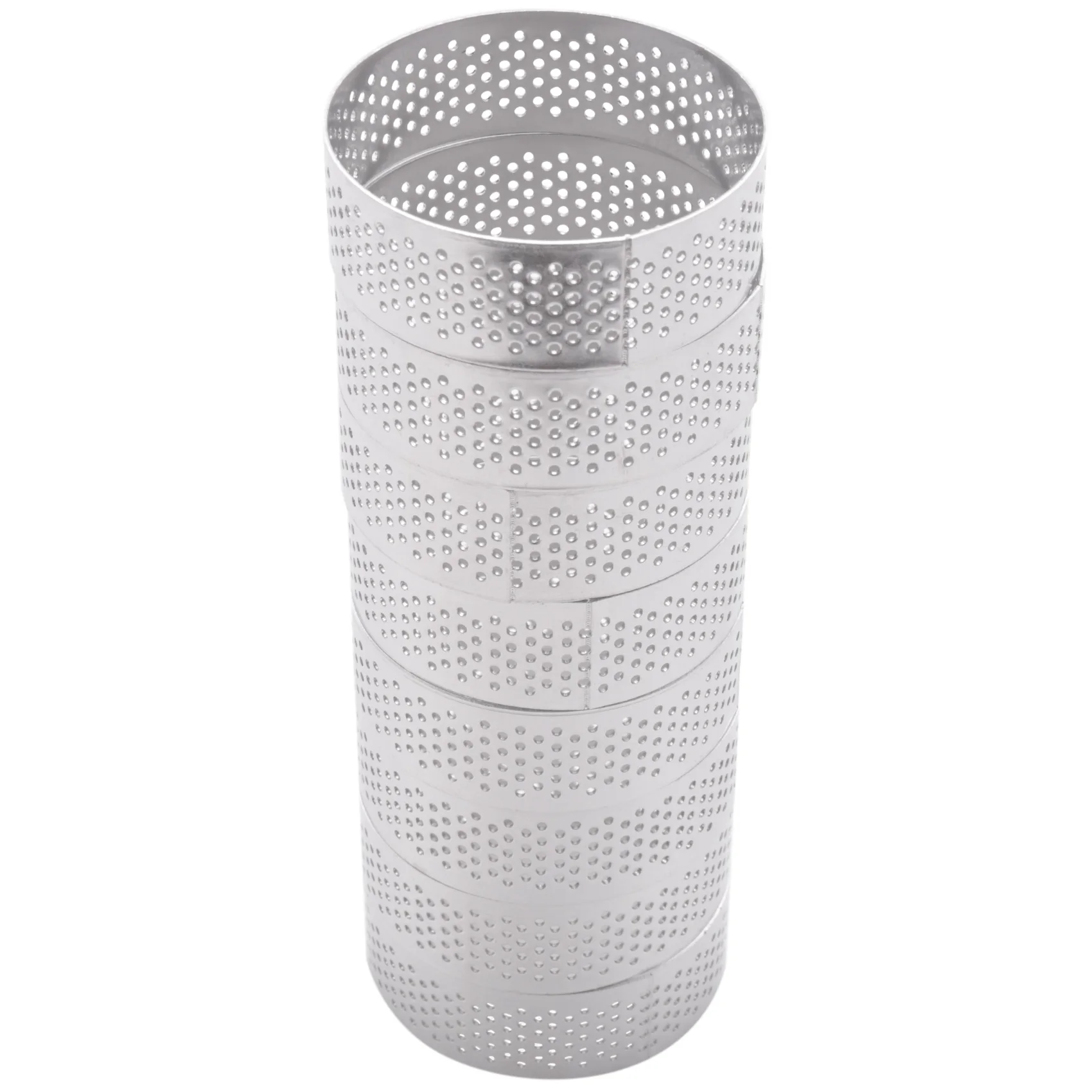 8Pcs Stainless Steel Tart Ring, Heat-Resistant Perforated Cake Mousse Ring Round Double Rolled Tart Ring Metal Mold 6cm
8Pcs Stainless Steel Tart Ring, Heat-Resistant Perforated Cake Mousse Ring Round Double Rolled Tart Ring Metal Mold 6cm