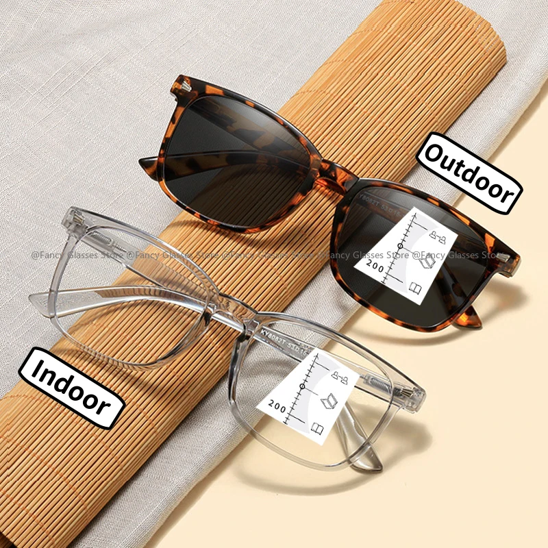 Retro Photochromic Reading Glasses Men Vintage Square Progressive Multifocal Eyewear Fashion Discoloration Sunglasses 0+1.0+4.0
Retro Photochromic Reading Glasses Men Vintage Square Progressive Multifocal Eyewear Fashion Discoloration Sunglasses 0+1.0+4.0