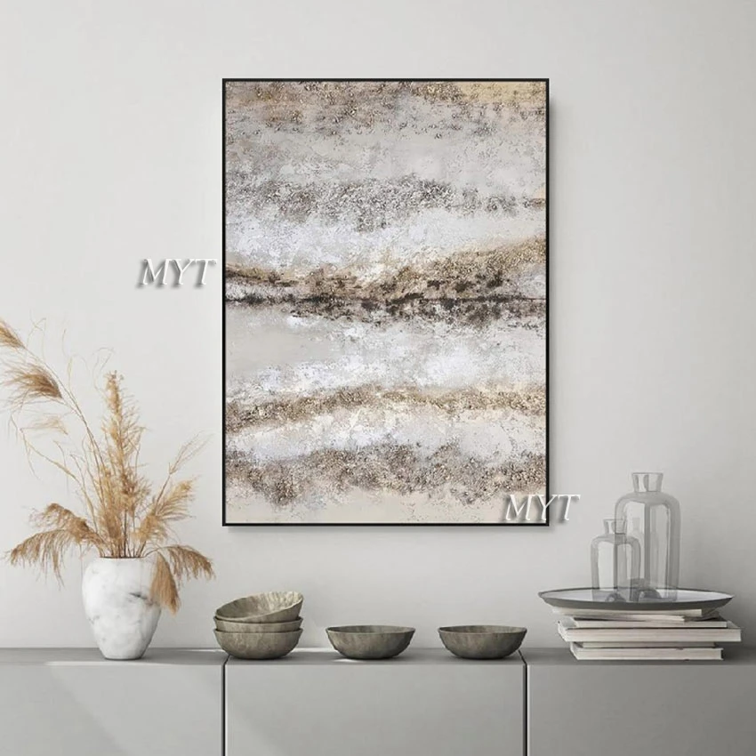 

Modern Idea Abstract Picture Unframed Oil Painting Outdoor Wall Decor Canvas Art Texture Artwork For Living Room Decoration