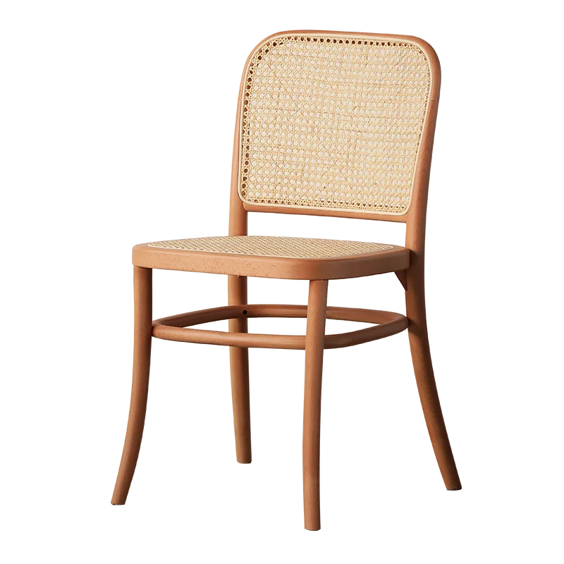 

Modern Home Restaurant Furniture Beech Solid wood dining chair coffee chair rattan chair