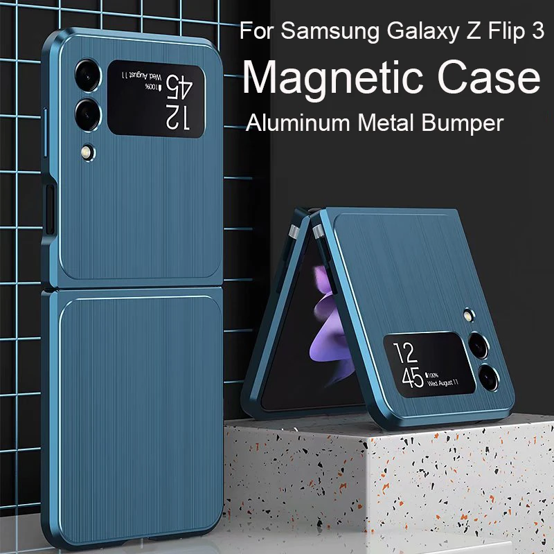 Coque Z Flip 3 5G Magnetic Case For Samsung Galaxy Z Flip 4 3 Case Aluminum Frame 360 Full Adsorption Metal Bumper Phone Cover
Coque Z Flip 3 5G Magnetic Case For Samsung Galaxy Z Flip 4 3 Case Aluminum Frame 360 Full Adsorption Metal Bumper Phone Cover