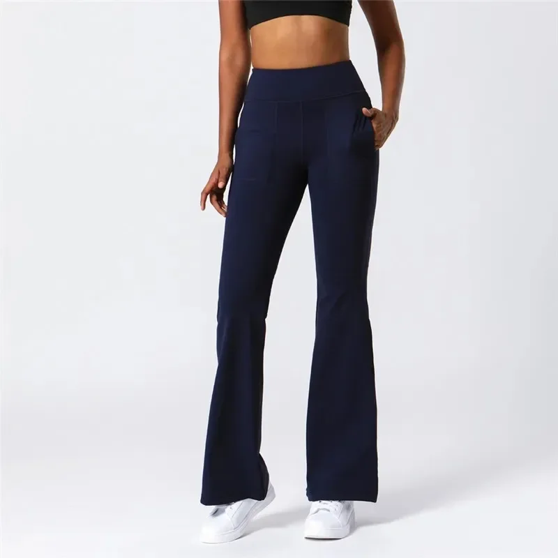 

Lemon Women Sports Pant Solid Color High Waist Yoga Legging Dance Slimming Casual Loose Wide-leg Pants Athletic Fitness Clothing