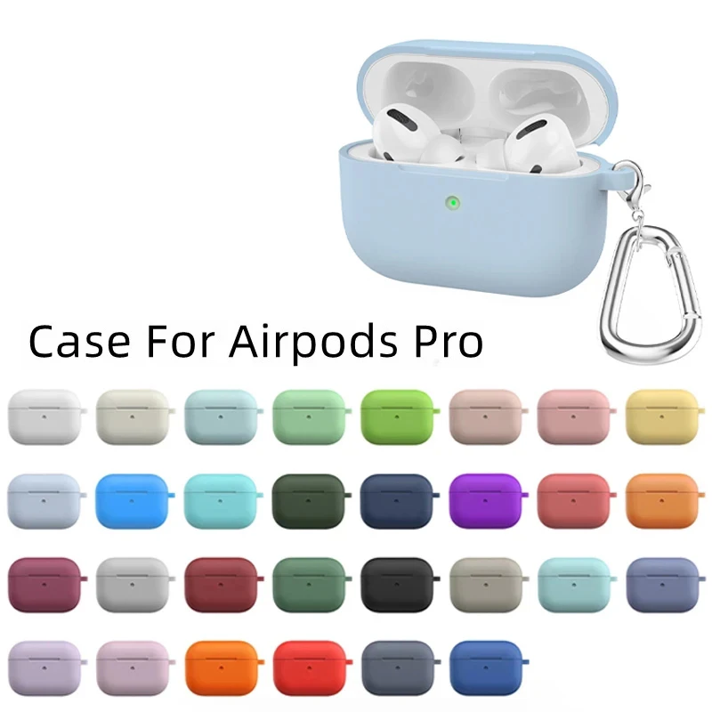 

Silicone Cover Case For apple Airpods Pro Case hook Bluetooth Case for airpod pro For Air Pods Pro 1 Earphones Accessories skin