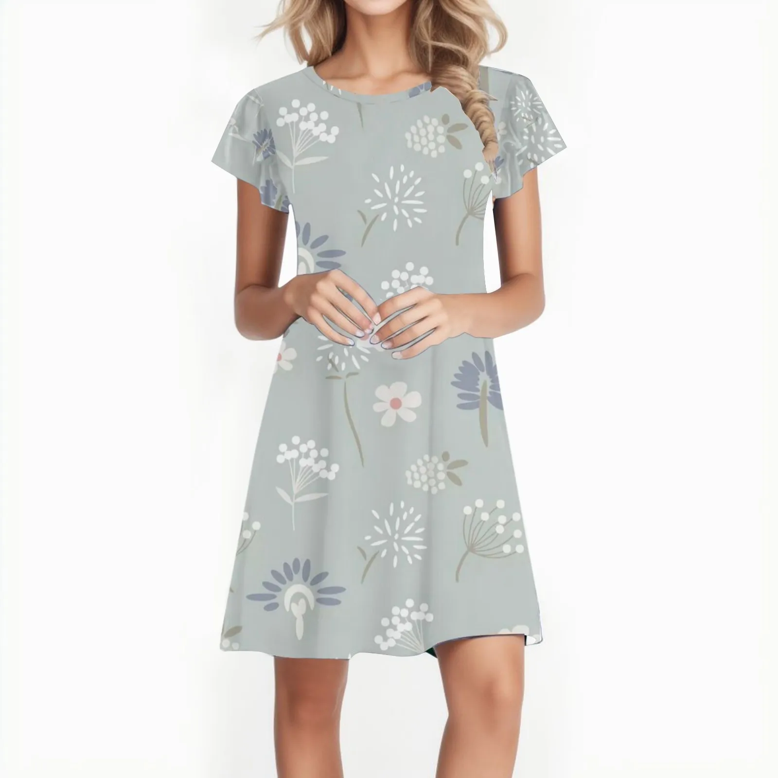 Fashion Flower Print Mini Dresses For Women 2023 New Summer Loose Casual Oversized Dress Short Sleeve Vintage Ladies Clothing
Fashion Flower Print Mini Dresses For Women 2023 New Summer Loose Casual Oversized Dress Short Sleeve Vintage Ladies Clothing