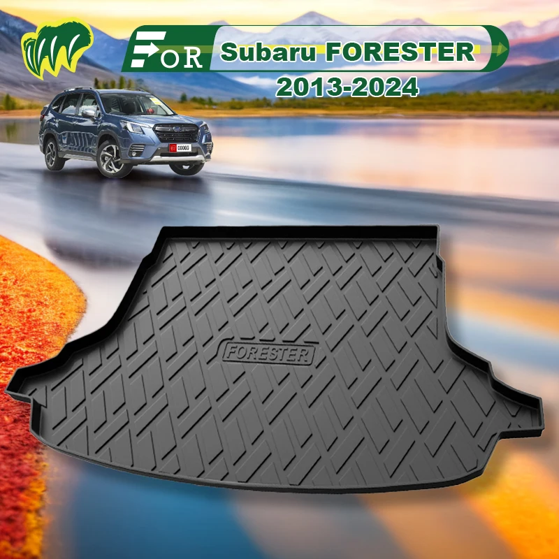 

For Subaru FORESTER 2013-2024 TPE Custom Fit Car Trunk Mat All Season Black Cargo Mat 3D Shaped Laser Measured Trunk Liners