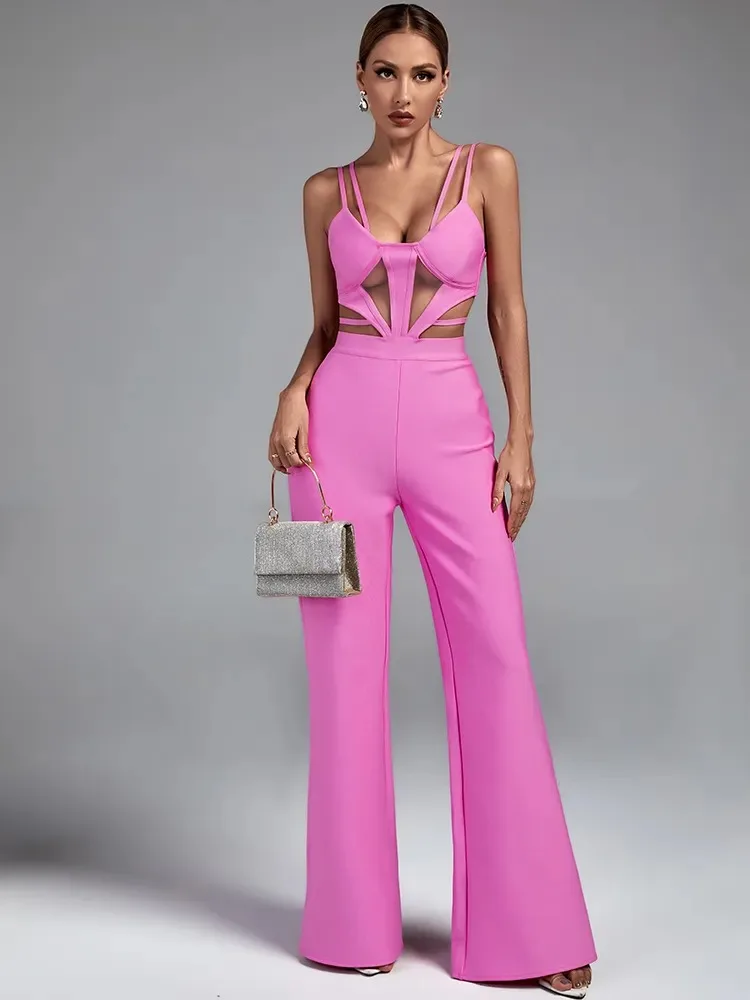 Bandage Jumpsuit Women Pink Bodycon Jumpsuit Evening Party Elegant Wide Leg Sexy Cut Out Birthday Club Outfits 2023 Summer
Bandage Jumpsuit Women Pink Bodycon Jumpsuit Evening Party Elegant Wide Leg Sexy Cut Out Birthday Club Outfits 2023 Summer