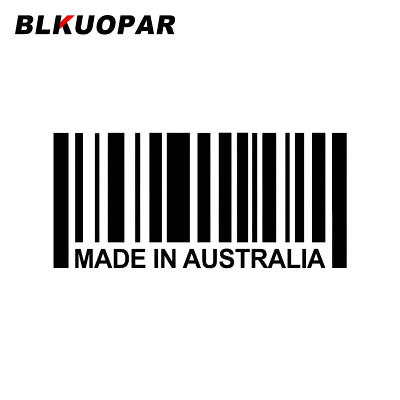 

BLKUOPAR Custom Country Barcode Made In Austrlia Car Sticker Waterproof Decal Refrigerator Die Cut Trunk RV Car Door Protector