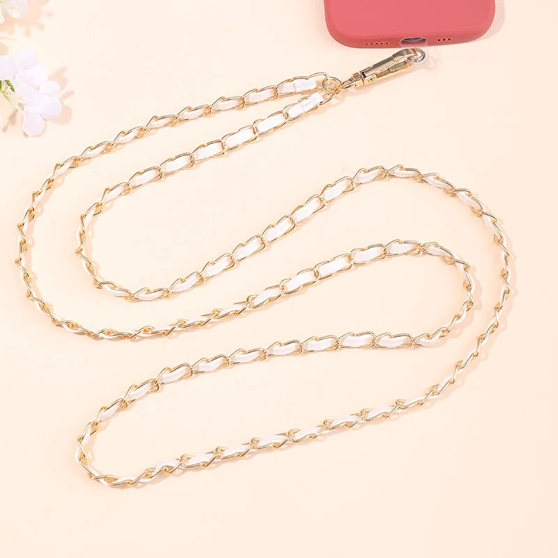 Fashion Simple Metal Mobile Phone Chain Charm Universal Clip Long Crossbody Chain For Unisex Style Safety Cellphone Lanyard Fashion Simple Metal Mobile Phone Chain Charm Universal Clip Long Crossbody Chain For Unisex Style Safety Cellphone Lanyard