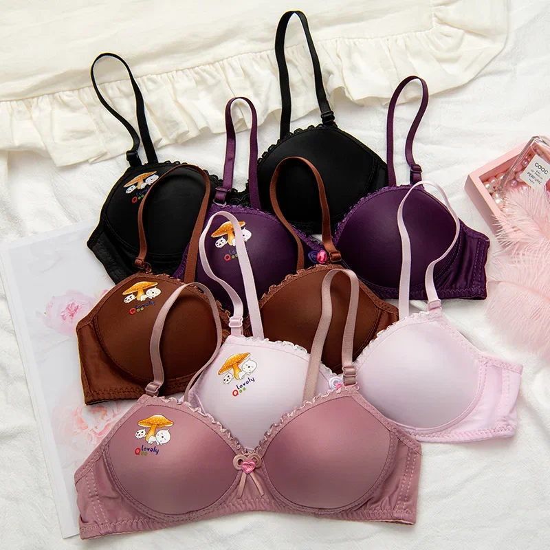 New cute girl bra push-up Underwire underwear Removable shoulder strap comfortable upper support smooth underwear
New cute girl bra push-up Underwire underwear Removable shoulder strap comfortable upper support smooth underwear
