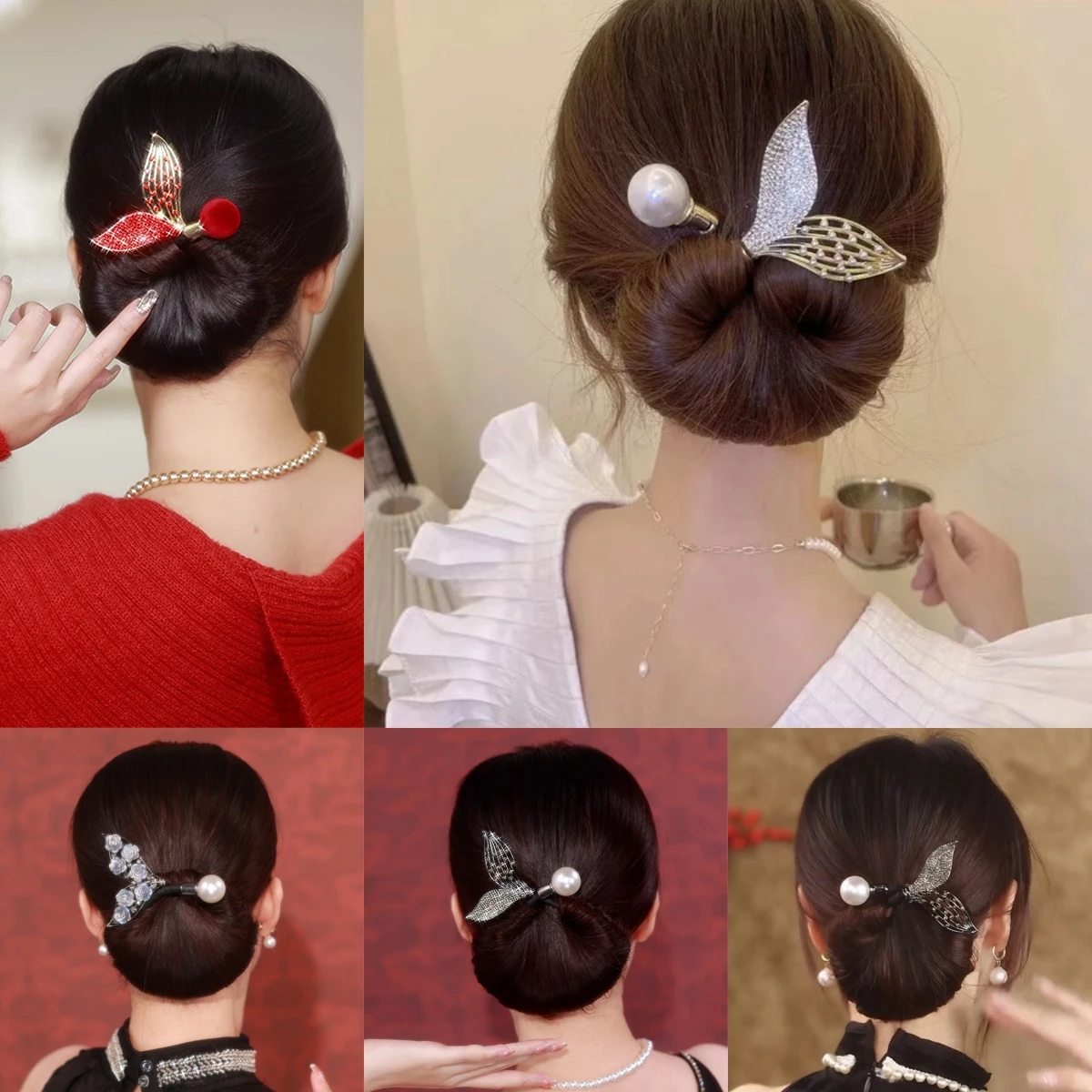 

Headband Roller Women's Bow Rabbit Ear Magic Hairstyle Ring Accessories Hair Curler Donut Bun Maker Twisted Lazy Hairpin Tool