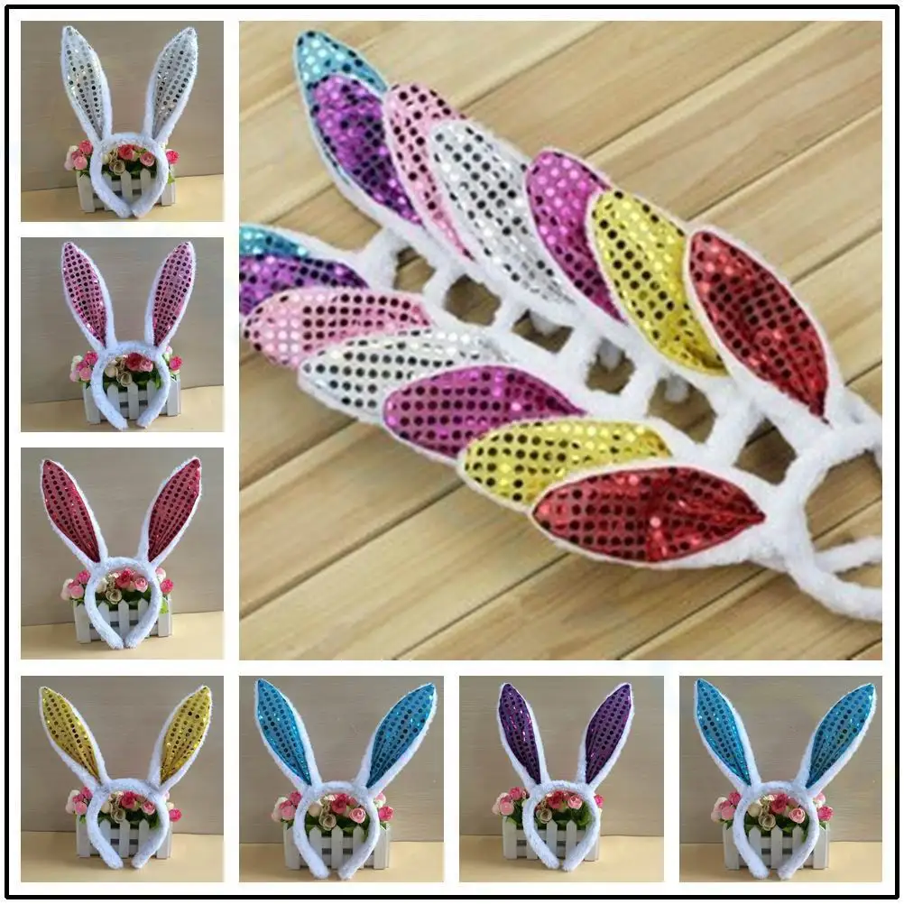 

Cute kids Bunny Ears Hairbands Soft Rabbite Ears Headbands Women Girls Anime Cosplay Children Party Hair Accessories Headwear