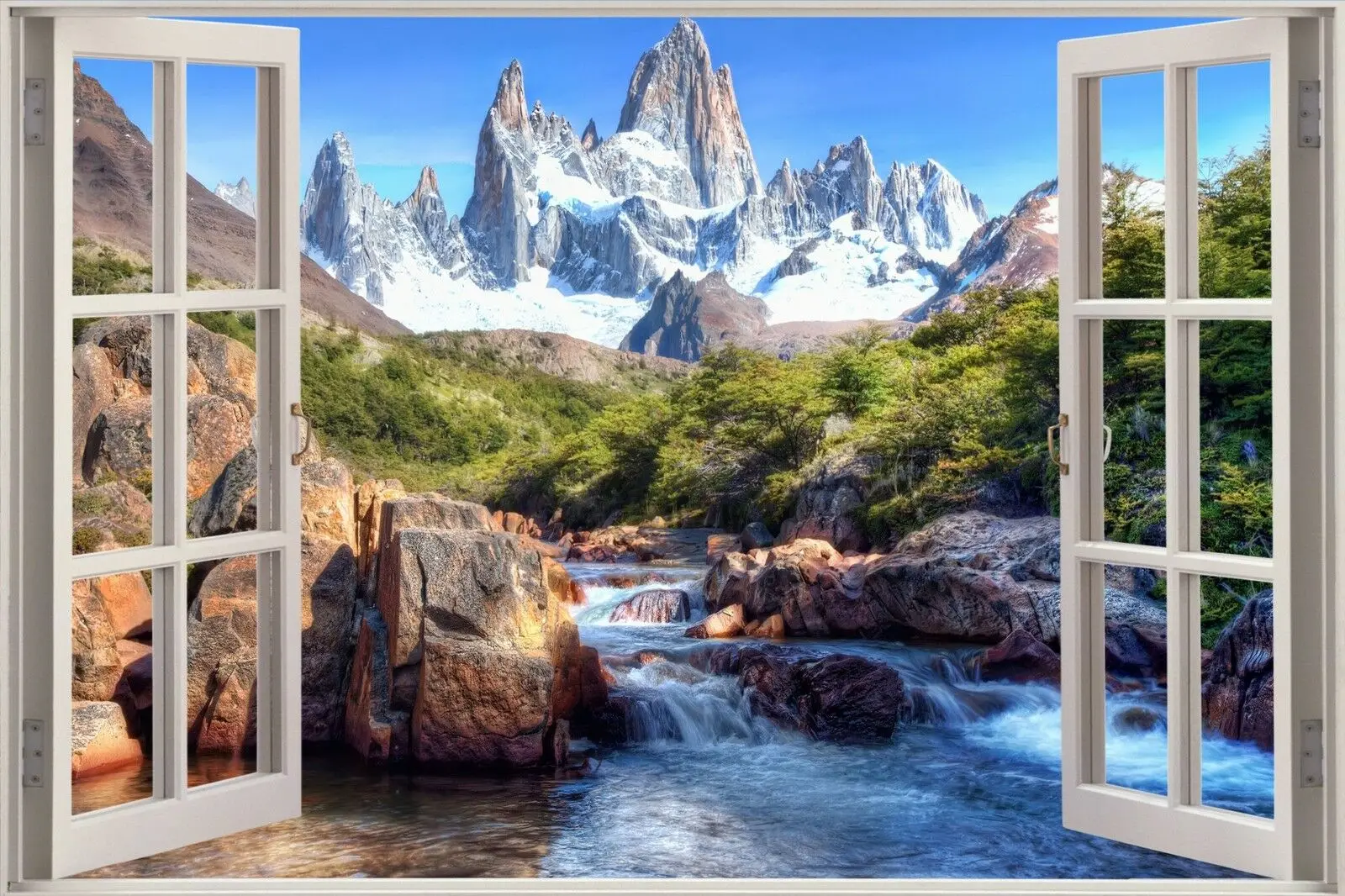Mountain View via Window Art Film Print Silk Poster Home Wall Decor 24x36inch 
Mountain View via Window Art Film Print Silk Poster Home Wall Decor 24x36inch