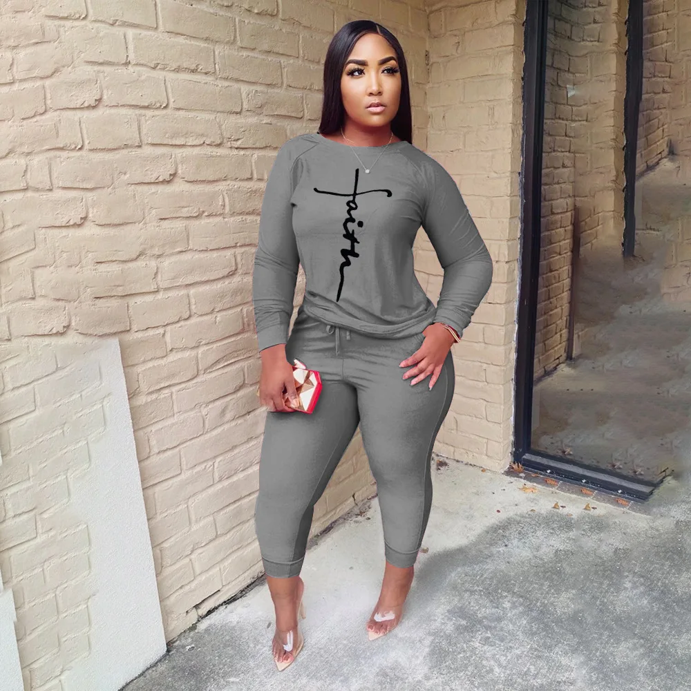 Casual Two Piece Sets Women's Tracksuits Set Fashion Letter Print Plus Size Sweatsuit 4xl Tops + Pockets Pants 2pcs Outfits
Casual Two Piece Sets Women's Tracksuits Set Fashion Letter Print Plus Size Sweatsuit 4xl Tops + Pockets Pants 2pcs Outfits