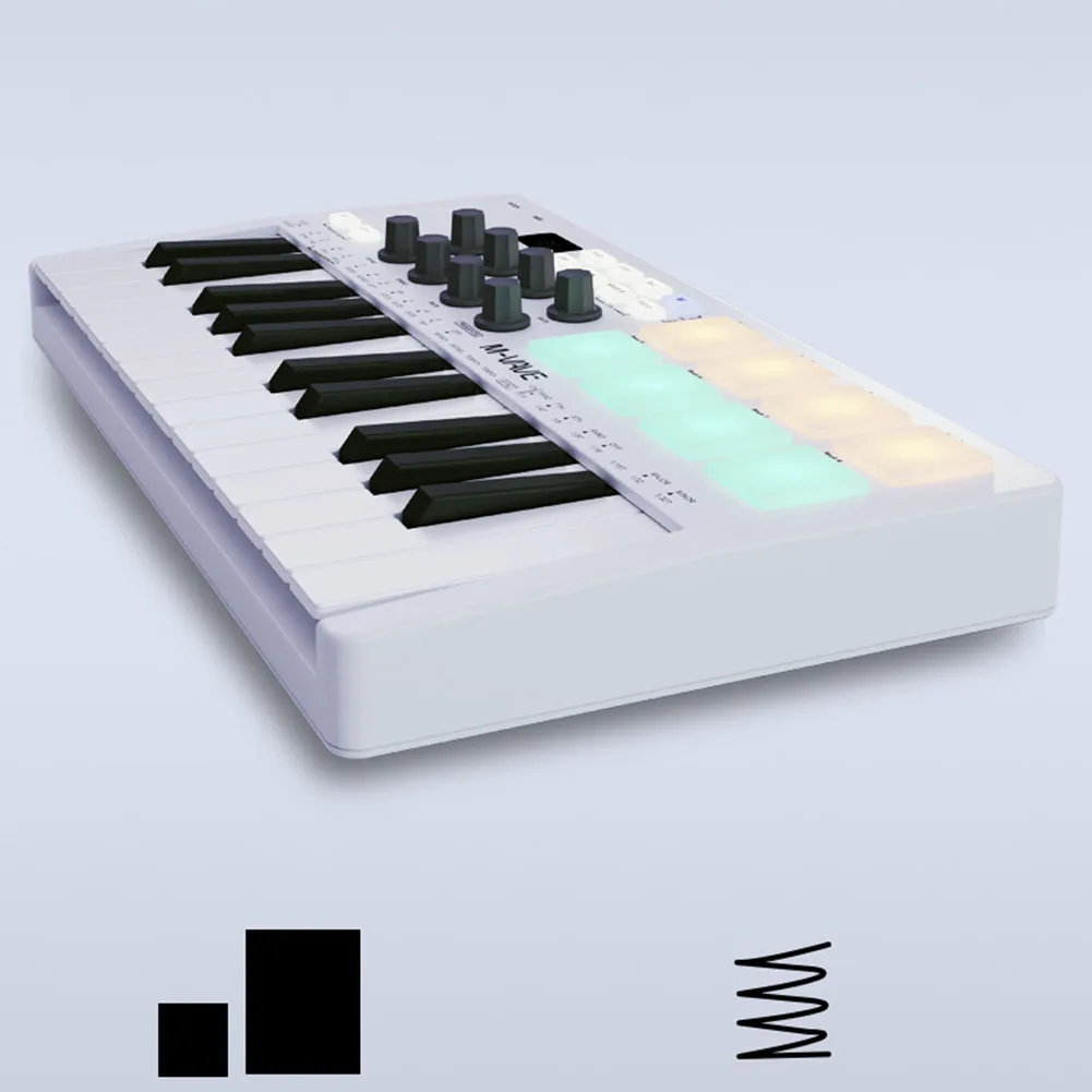 Brand New Keyboard Controller 25 Key 2000mAh 25-Key 321 * 178 * 46mm 8 Knobs BT Controller Keyboard M-VAVE MIDI
Brand New Keyboard Controller 25 Key 2000mAh 25-Key 321 * 178 * 46mm 8 Knobs BT Controller Keyboard M-VAVE MIDI