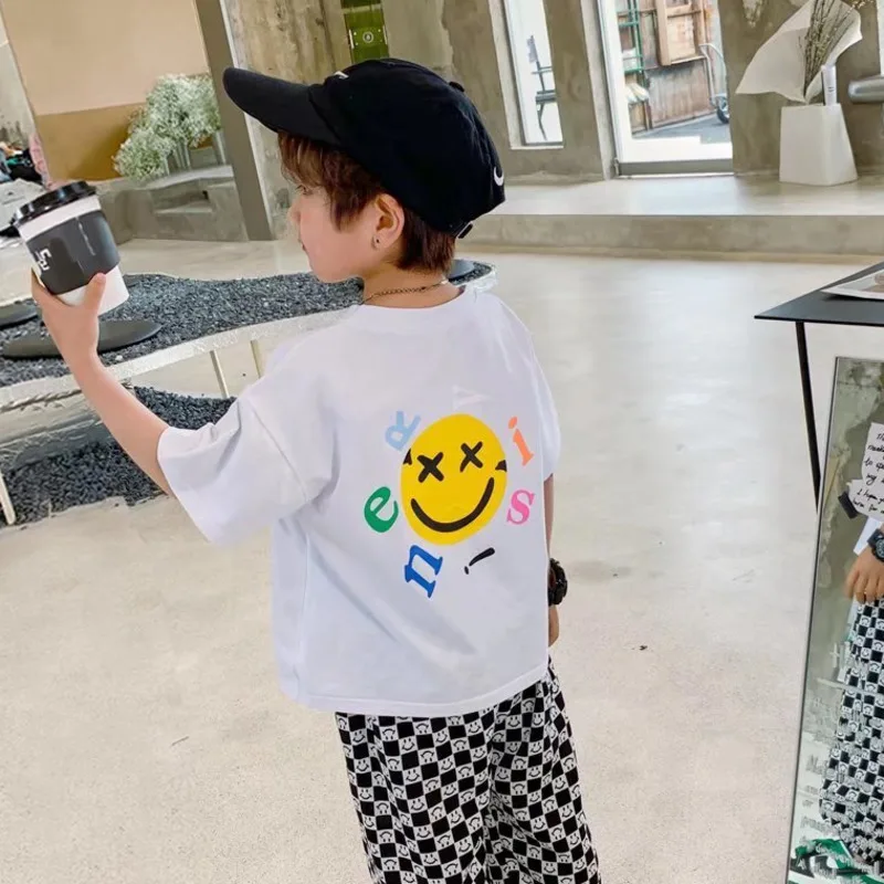 Children's Round Neck New Temperament Summer T-shirt Five-point Sleeve Simple Trend All-match Korean Style Children's Clothing
Children's Round Neck New Temperament Summer T-shirt Five-point Sleeve Simple Trend All-match Korean Style Children's Clothing