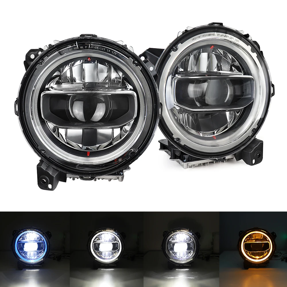 

Update 9 Inch Led Signal Lights Hi Low Beam Daytime Running Lights DRL Projector Headlight for Jeep Wrangler JL 2018 2019 2020