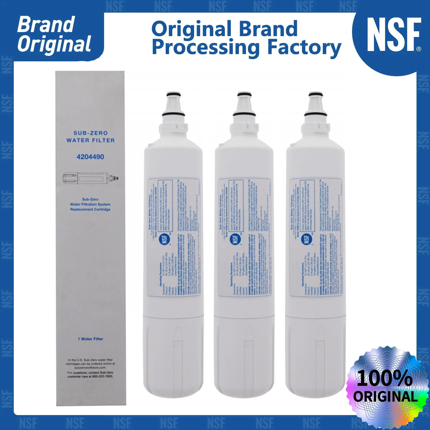 NSF Certified Refrigerator Water Filter Fits Built-In, PRO48, and Integrated Refrigerators, Sub-Zero 4204490, 4290510, F1000
NSF Certified Refrigerator Water Filter Fits Built-In, PRO48, and Integrated Refrigerators, Sub-Zero 4204490, 4290510, F1000