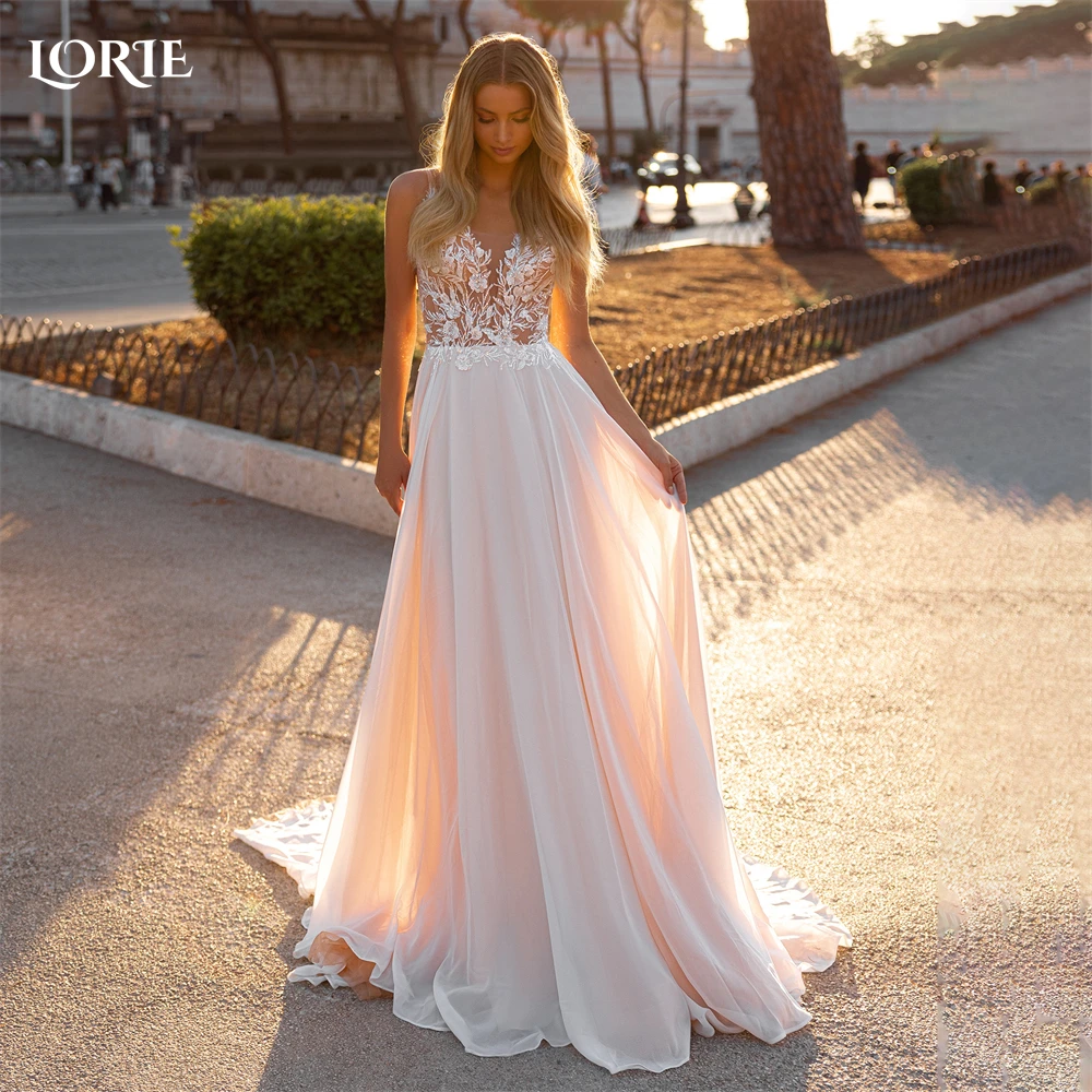 LORIE Glitter Bohemia Lace Wedding Dresses A-Line Shiny Appliques Pageant Backless Bridal Gowns Deep V-Neck Princess Bride Dress
LORIE Glitter Bohemia Lace Wedding Dresses A-Line Shiny Appliques Pageant Backless Bridal Gowns Deep V-Neck Princess Bride Dress