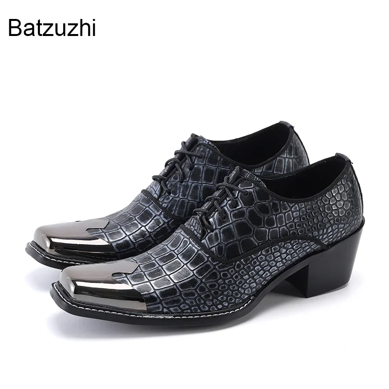Туфли Batzuzhi мужские на высоком каблуке 6,5 см, модная кожаная классическая обувь на шнуровке, с квадратным носком, в деловом стиле, яркие свадебные туфли для мужчин
Туфли Batzuzhi мужские на высоком каблуке 6,5 см, модная кожаная классическая обувь на шнуровке, с квадратным носком, в деловом стиле, яркие свадебные туфли для мужчин