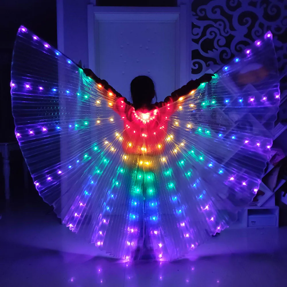 Belly Dance LED Light Wings Kids Girls Rainbow LED Isis Wings Stage Wedding Party Show Costume Led Wings for Dance
Belly Dance LED Light Wings Kids Girls Rainbow LED Isis Wings Stage Wedding Party Show Costume Led Wings for Dance