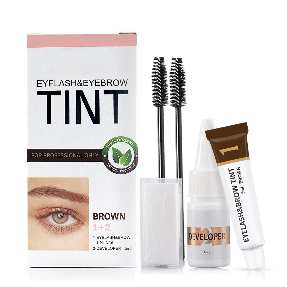 

Eyelash & Eyebrow Dye Tint Kit Waterproof 15 Mins Fast Dye Brow Enhance Brow Dye Lash Long Lasting Permanent Makeup Tools