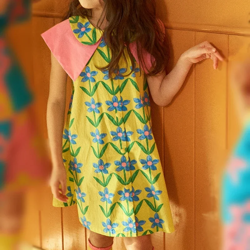 Cute Bowknot Design Baby Girl Dress Doll Neck Childlike Summer Sleeveless Toddler Kids Dresses Floral Print Casual Girls Clothes
Cute Bowknot Design Baby Girl Dress Doll Neck Childlike Summer Sleeveless Toddler Kids Dresses Floral Print Casual Girls Clothes