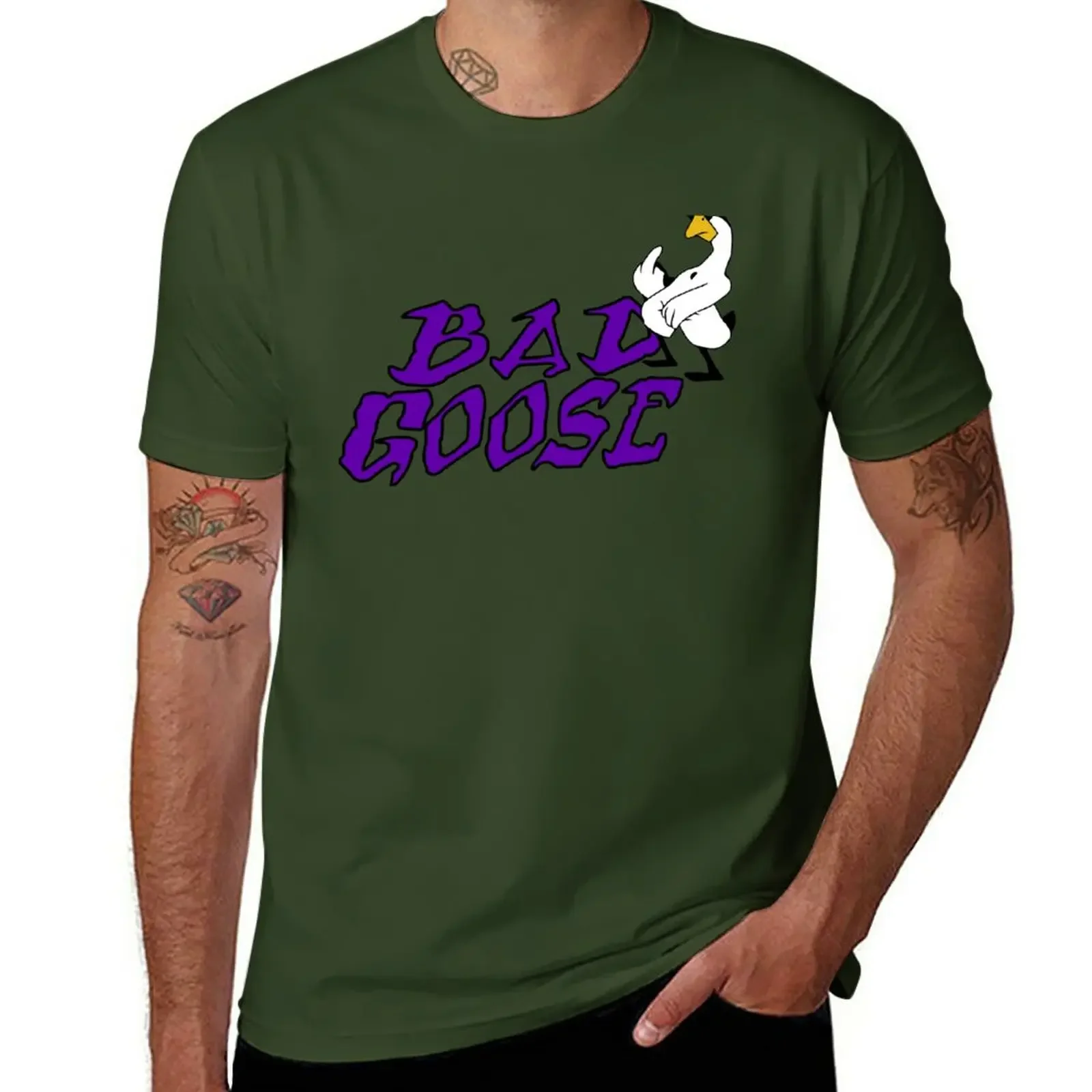 

Bad Goose T-Shirt customs design your own hippie clothes men clothings