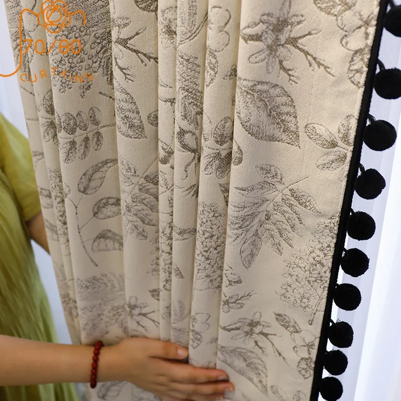 American Black and White Jacquard Thickened Chenille Shading Curtains for Bedroom French Window Customized
American Black and White Jacquard Thickened Chenille Shading Curtains for Bedroom French Window Customized