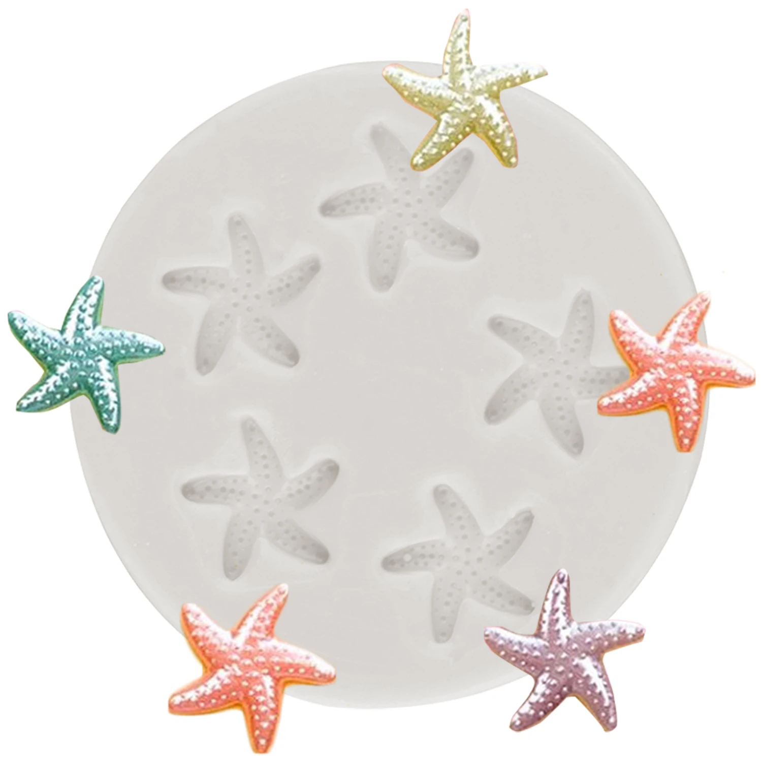 

Силиконовая форма в виде морской звезды, детский Топпер для кексов на день рождения, инструменты для украшения тортов, формы для шоколада, помадки, формы для конфет, глины, смолы