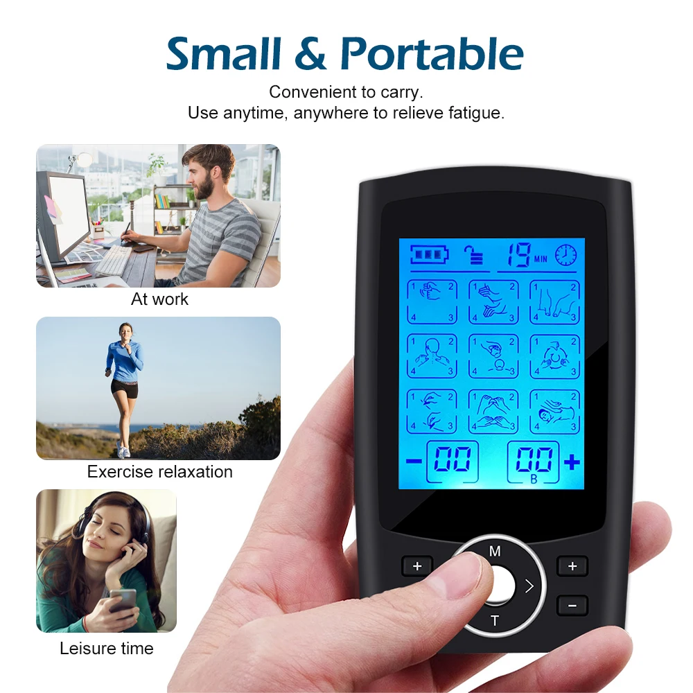 Unité des dizaines 36 modes 20 intensité masseur de stimulation électrique thérapie EMS musculaire soulagement de la douleur écran LCD léger et réglable 5