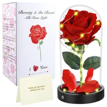Exquisite Rose with a Gift Box & Card Galaxy Rose USB/Battery Artificial Rose Flower in Glass Dome Valentine's Day Gift Wedding
Exquisite Rose with a Gift Box & Card Galaxy Rose USB/Battery Artificial Rose Flower in Glass Dome Valentine's Day Gift Wedding