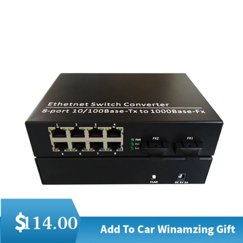 2 SC/2SFP Fiber Port and 8 RJ45 Port Gigabit Switch,Single Mode 20km/Multimode 550m, 10/100/1000M 8-TX + 2-FX Port Fiber Switch 
2 SC/2SFP Fiber Port and 8 RJ45 Port Gigabit Switch,Single Mode 20km/Multimode 550m, 10/100/1000M 8-TX + 2-FX Port Fiber Switch