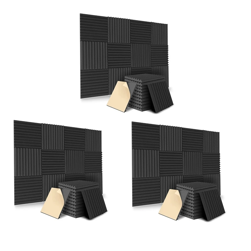 36 Pack Self-Adhesive Acoustic Panels, Sound Proof Foam Panels, High Density Soundproofing Wall Panels For Home(Black)
36 Pack Self-Adhesive Acoustic Panels, Sound Proof Foam Panels, High Density Soundproofing Wall Panels For Home(Black)